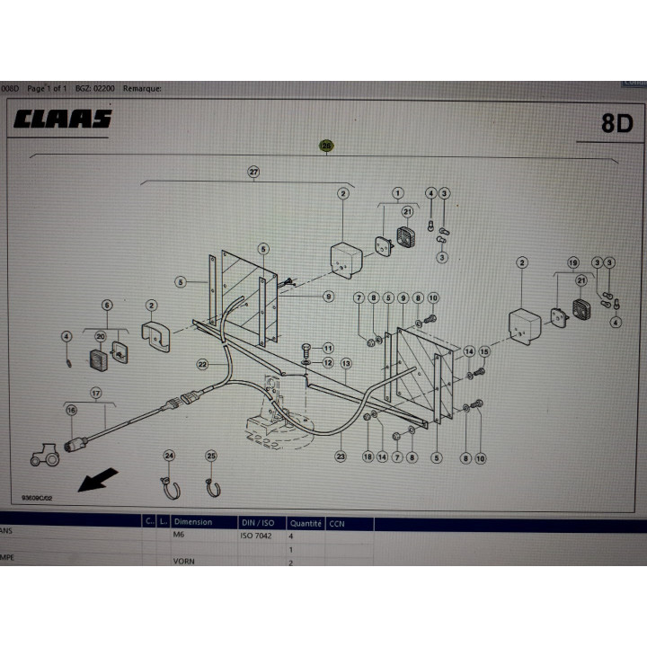 CLAAS KIT ECLAIRAGE LINER