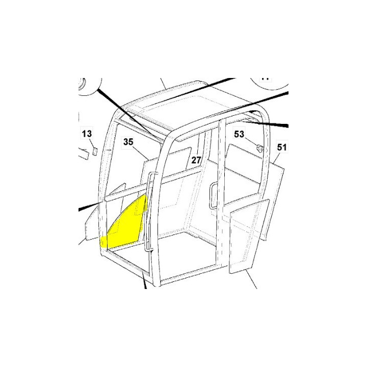 JCB CAPOT EXTERIEUR CABINE 8052/8060